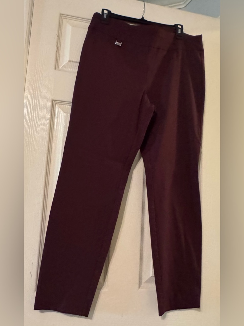 Alfani Women's Burgundy Stretch Trousers